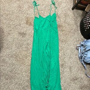Old Navy Green Ruffled Tiered Sleeveless Jumpsuit